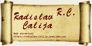 Radislav Čalija vizit kartica